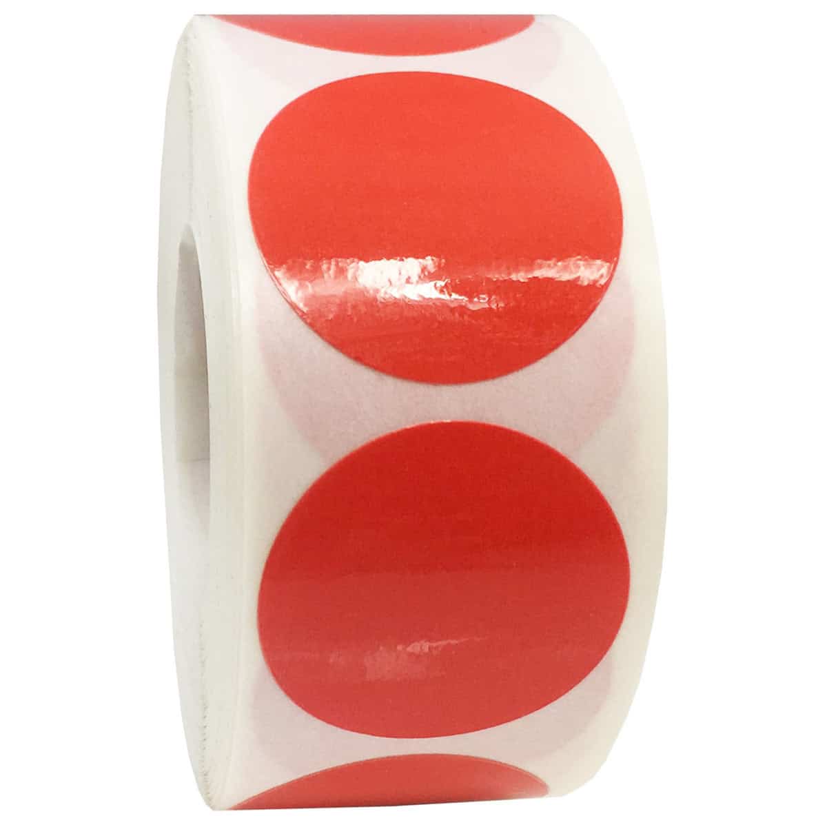 Red Weather Resistant Labels 1" Round QTY 500 Red Weather Resistant Labels 1" Round QTY 500