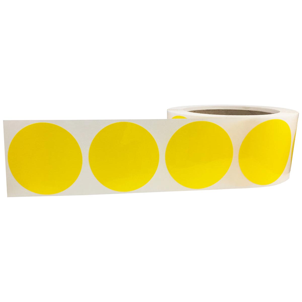 Yellow Weather Resistant Labels 2" Round QTY 500