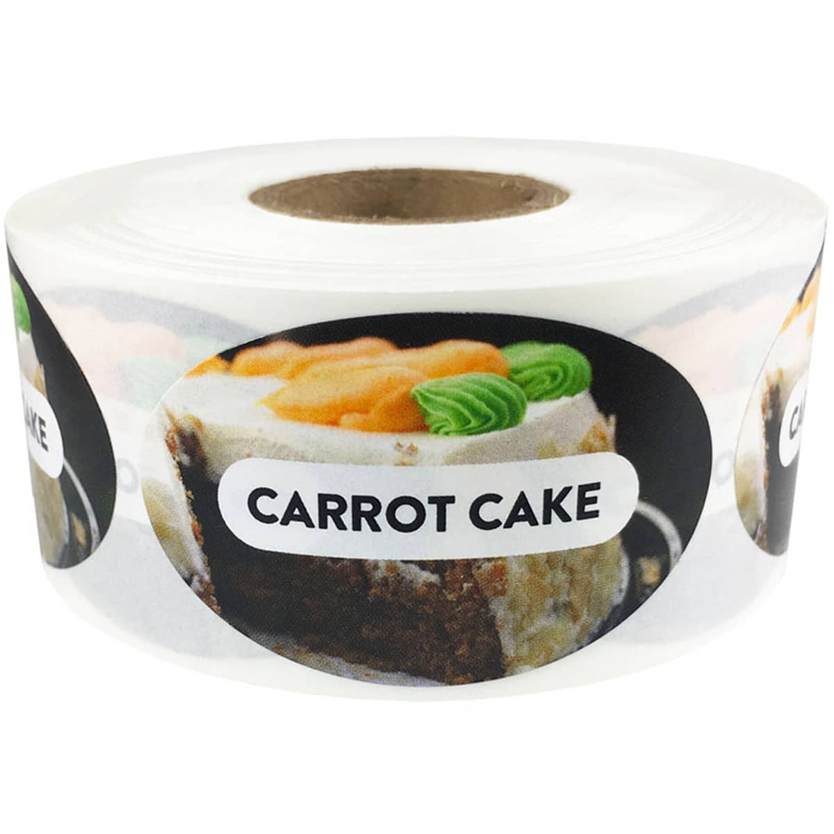 Carrot Cake Bakery Labels with Real Images QTY 500 Carrot Cake Bakery Labels with Real Images QTY 500
