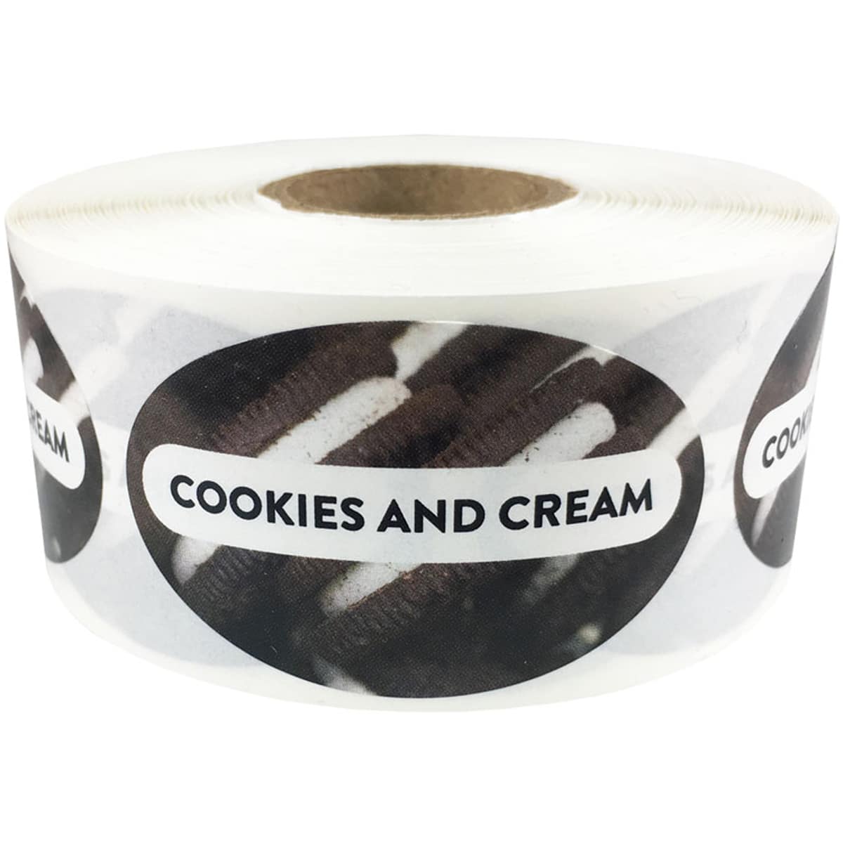 Baked Goods Labels with Real Images of Cookies and Cream QTY 500