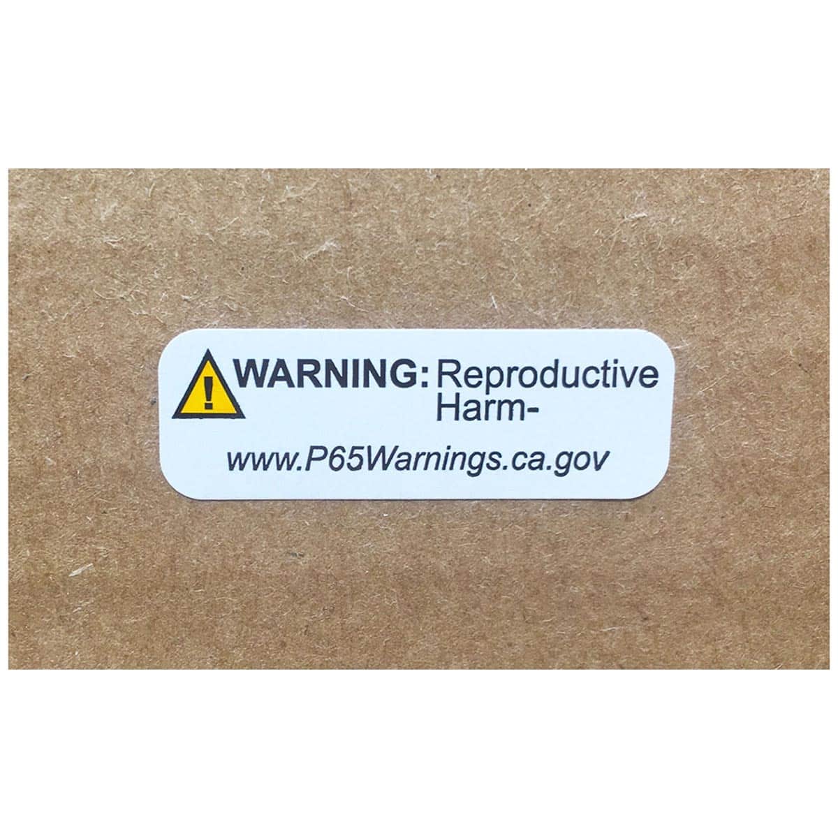 Prop 65 Short Form Reproductive Warning Labels QTY 500