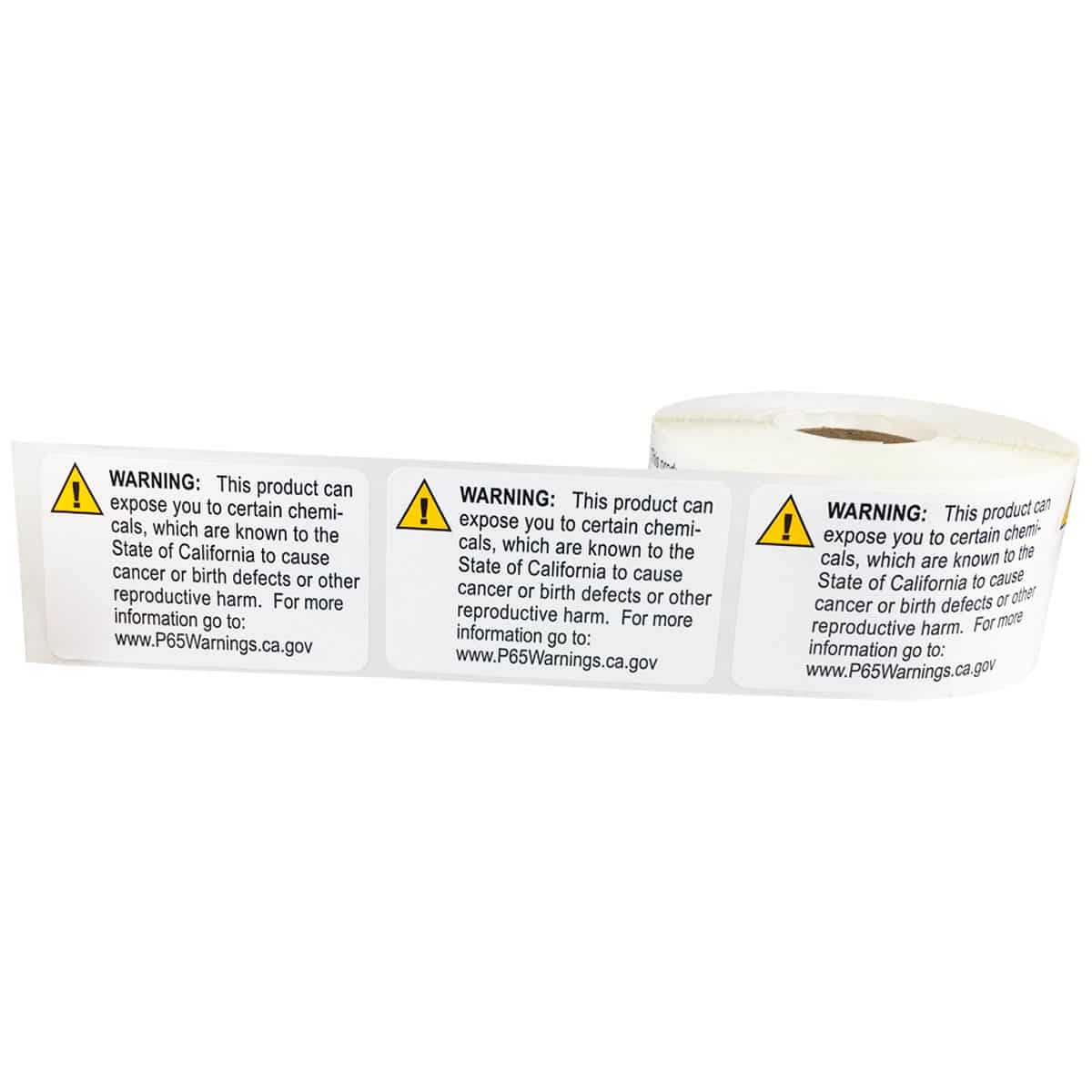 Prop 65 Chemical Exposure Warning Labels QTY 500 Prop 65 Chemical Exposure Warning Labels QTY 500