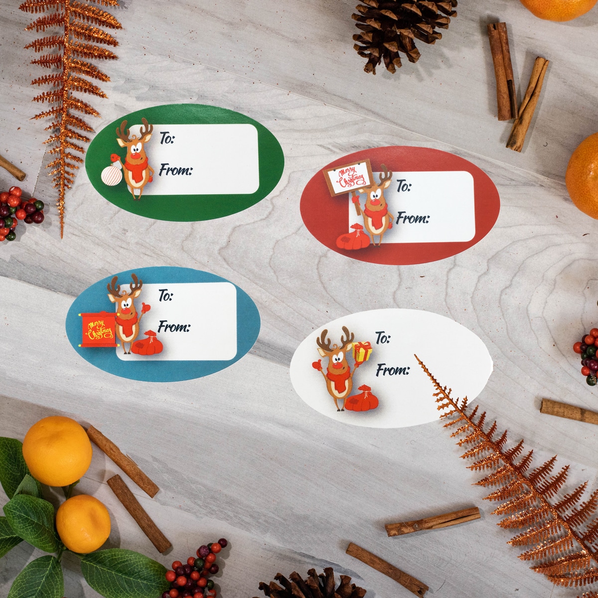 Rudolph the Reindeer Christmas Gift Tags QTY 100 Rudolph the Reindeer Christmas Gift Tags QTY 100