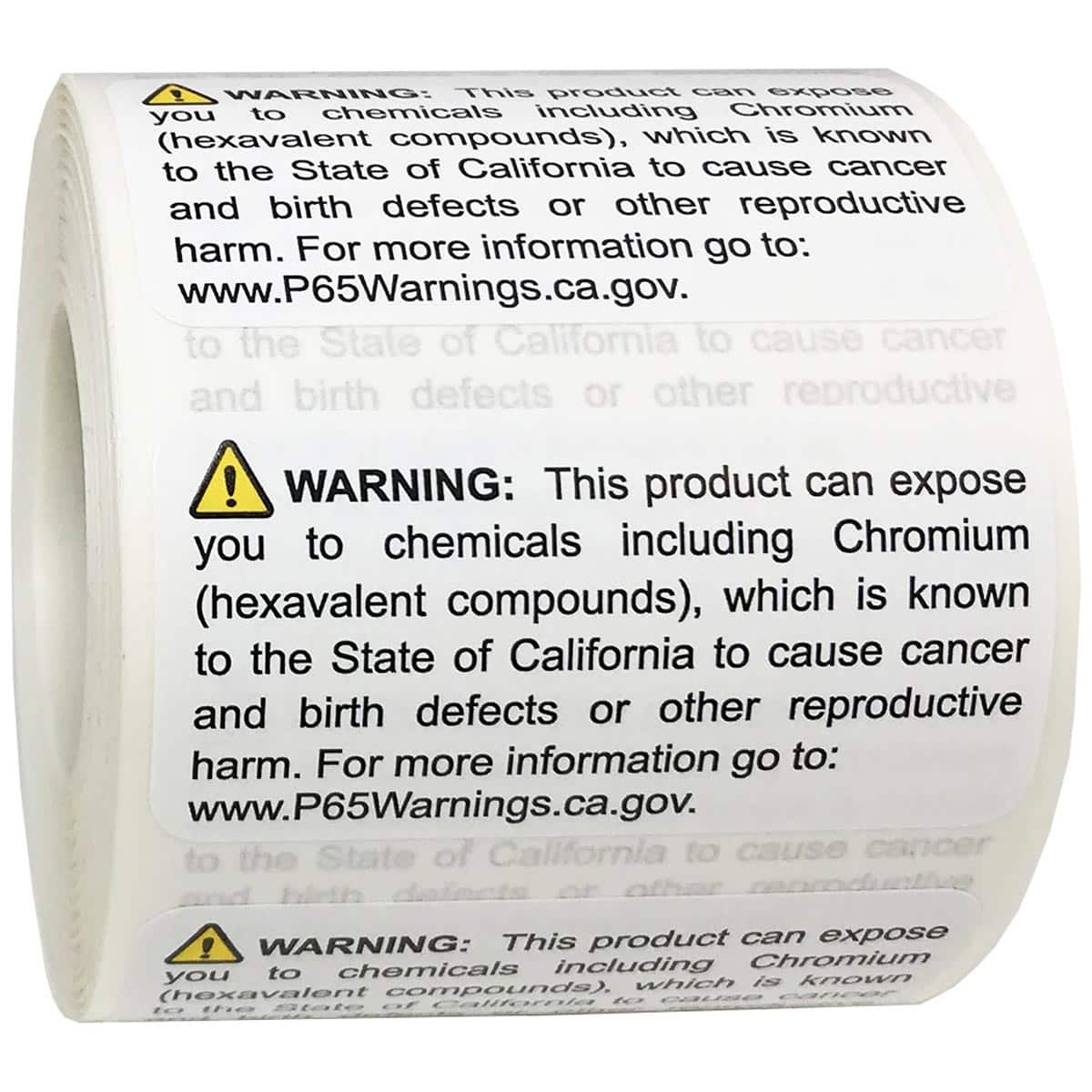 Prop 65 Labels Exposure to Chromium Requirements QTY 500 Prop 65 Labels Exposure to Chromium Requirements QTY 500
