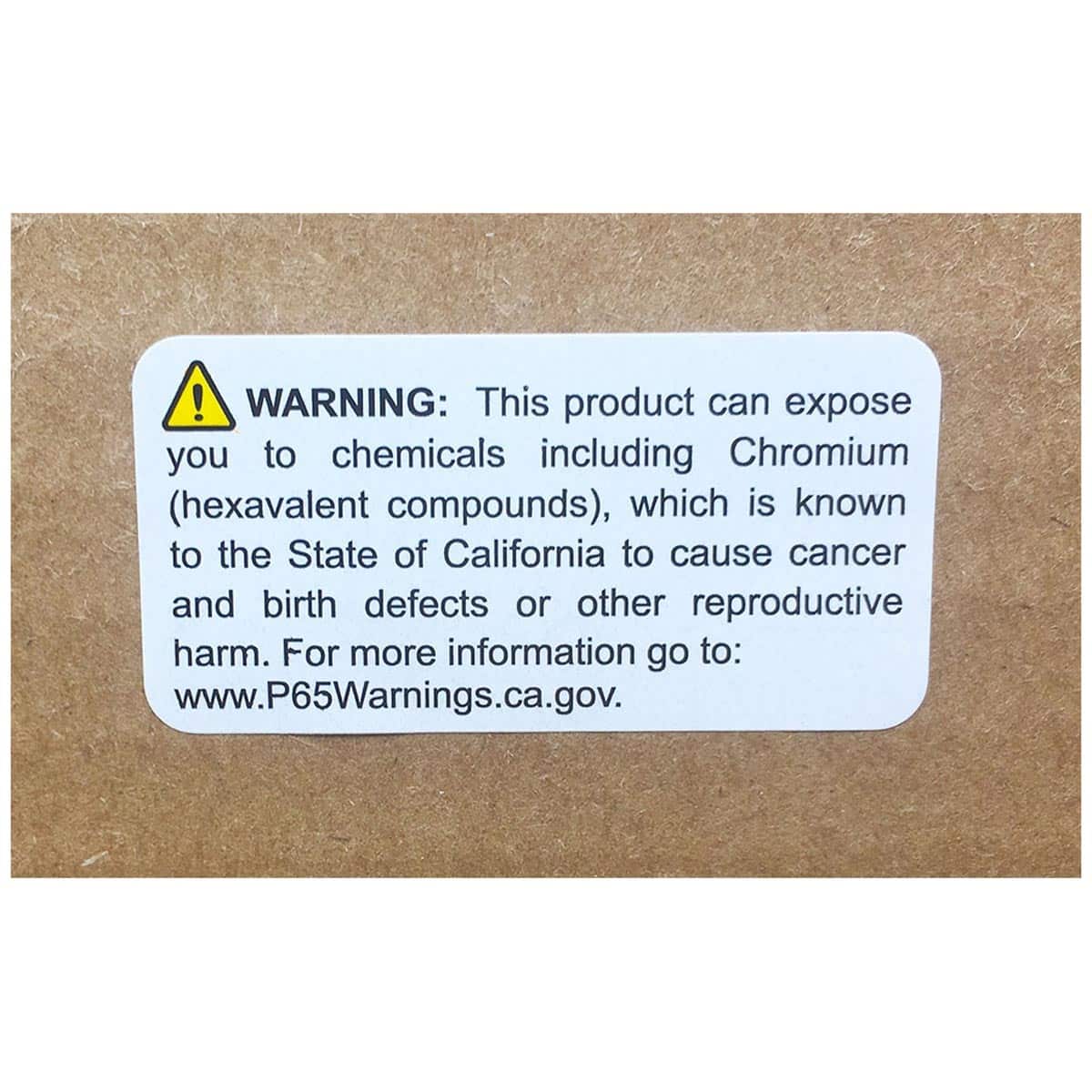 Prop 65 Labels Exposure to Chromium Requirements QTY 500 Prop 65 Labels Exposure to Chromium Requirements QTY 500