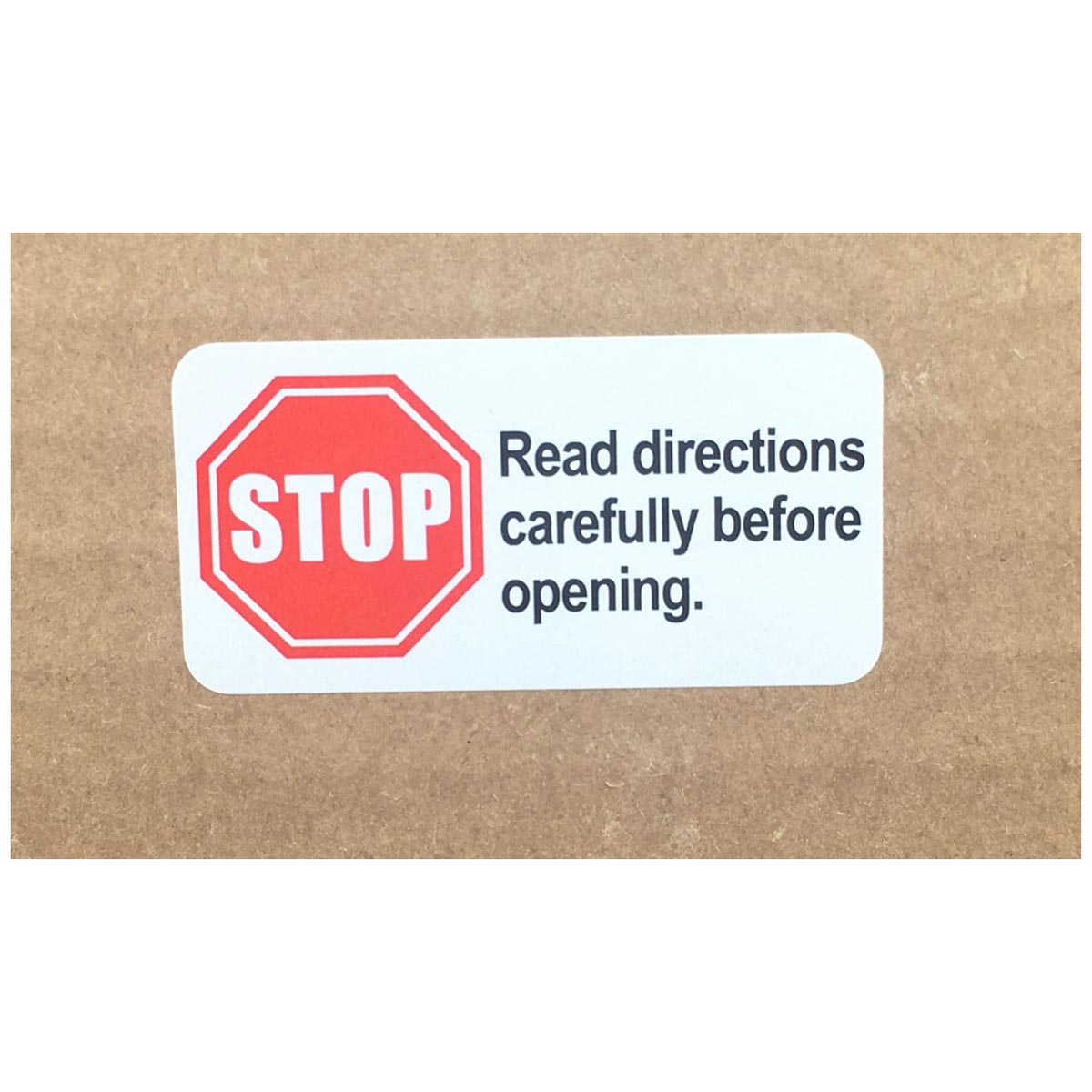 Stop Read Directions Warning Labels 1" x 2" QTY 500