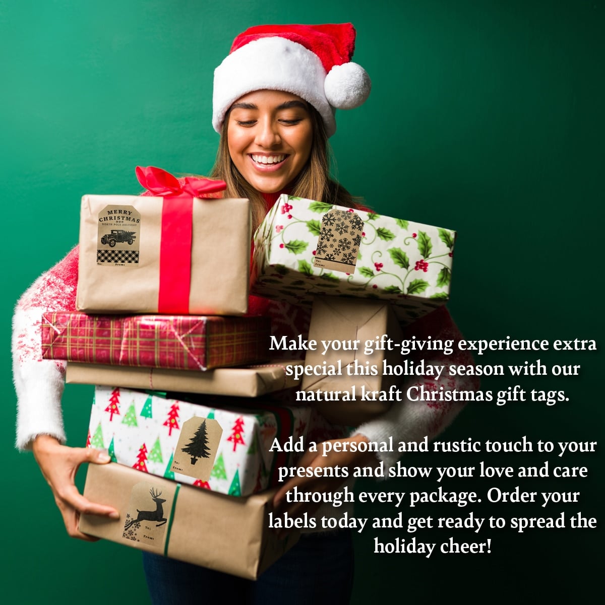 Country Kraft Merry Christmas Gift Tags QTY 25