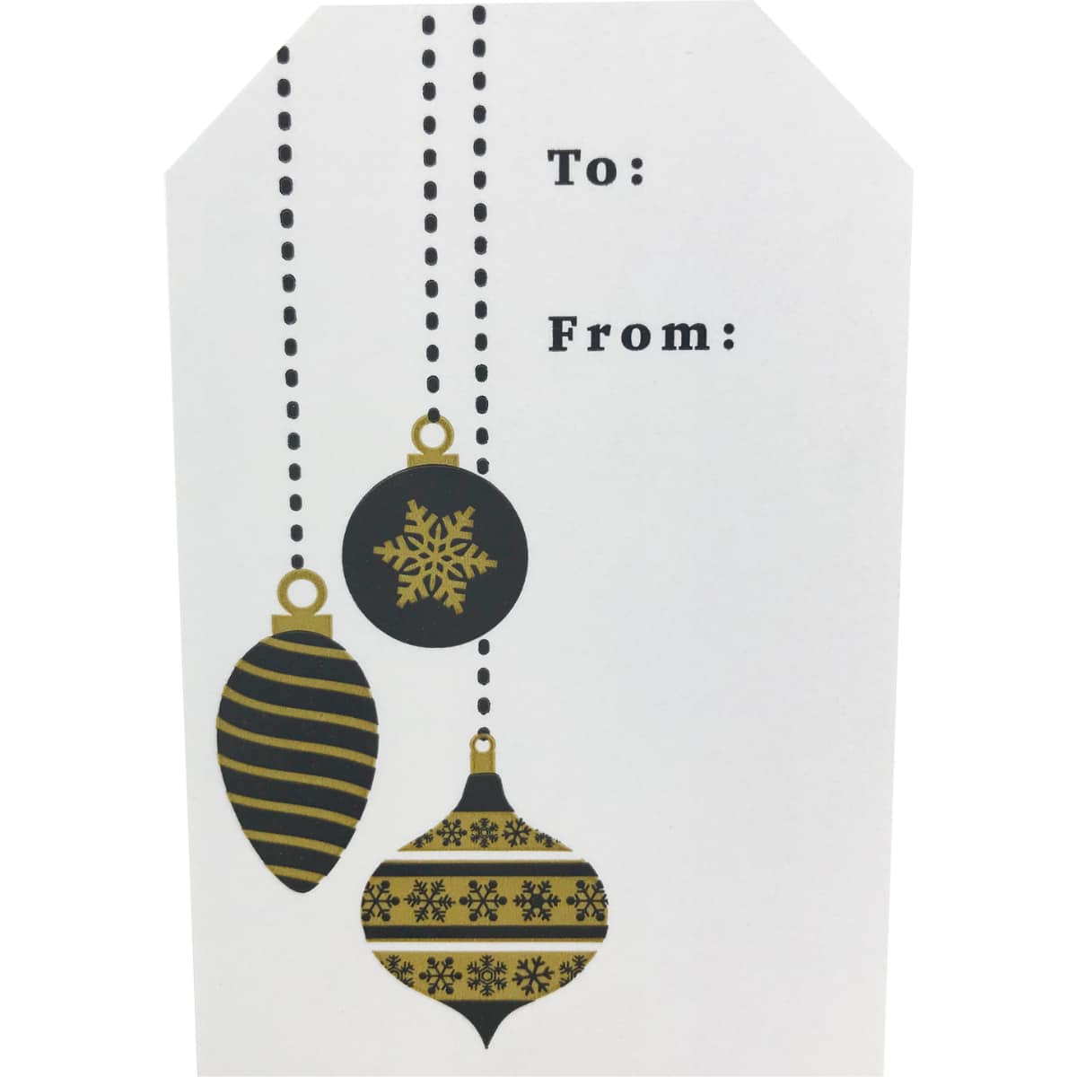 Classy Gold/White Holiday Gift Tags QTY 100