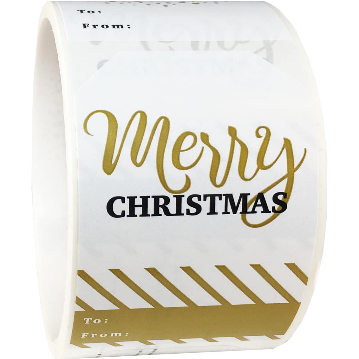 Classy Gold/White Holiday Gift Tags QTY 100