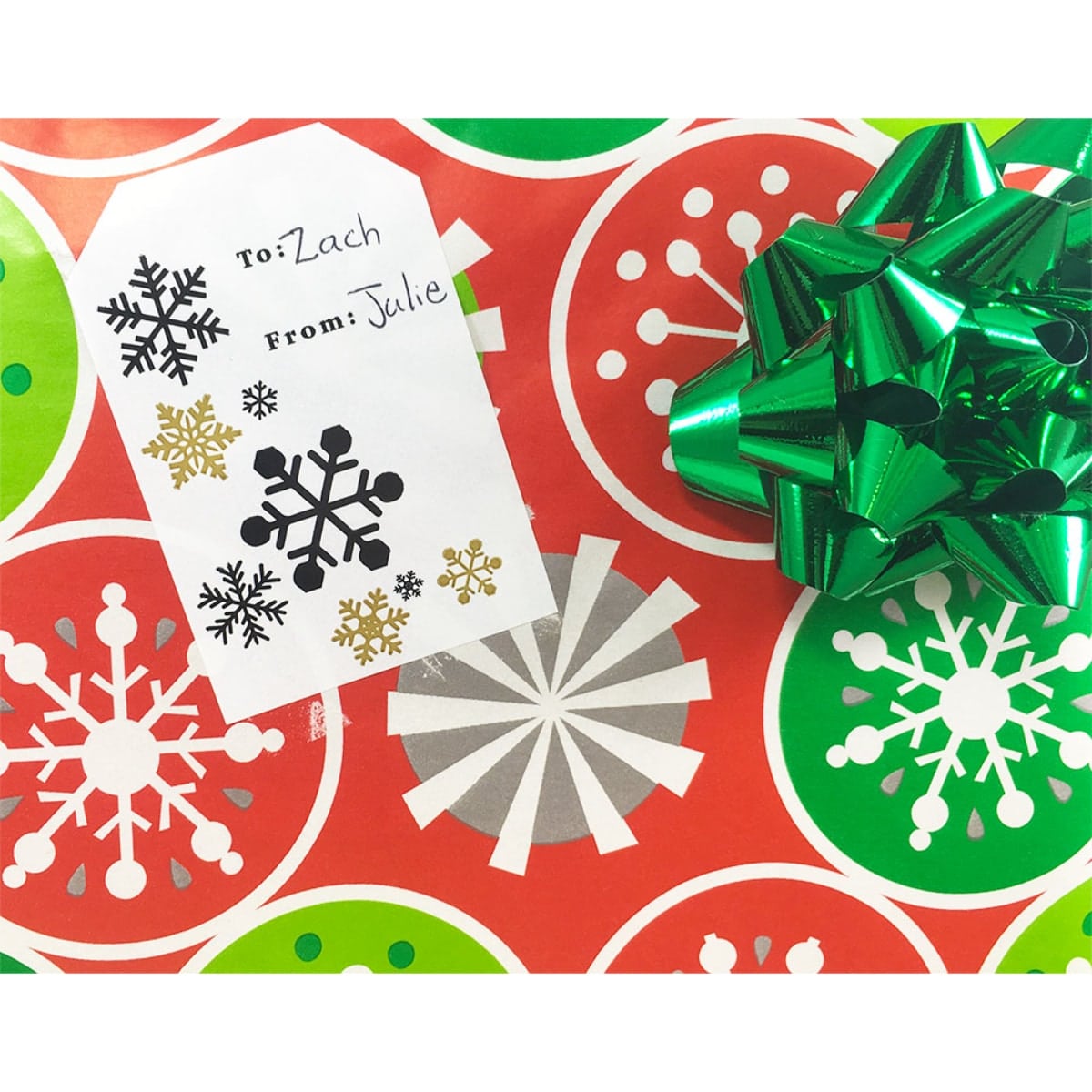 Holly Jolly Warm Wishes Gold and White Holiday Gift Tags QTY 100