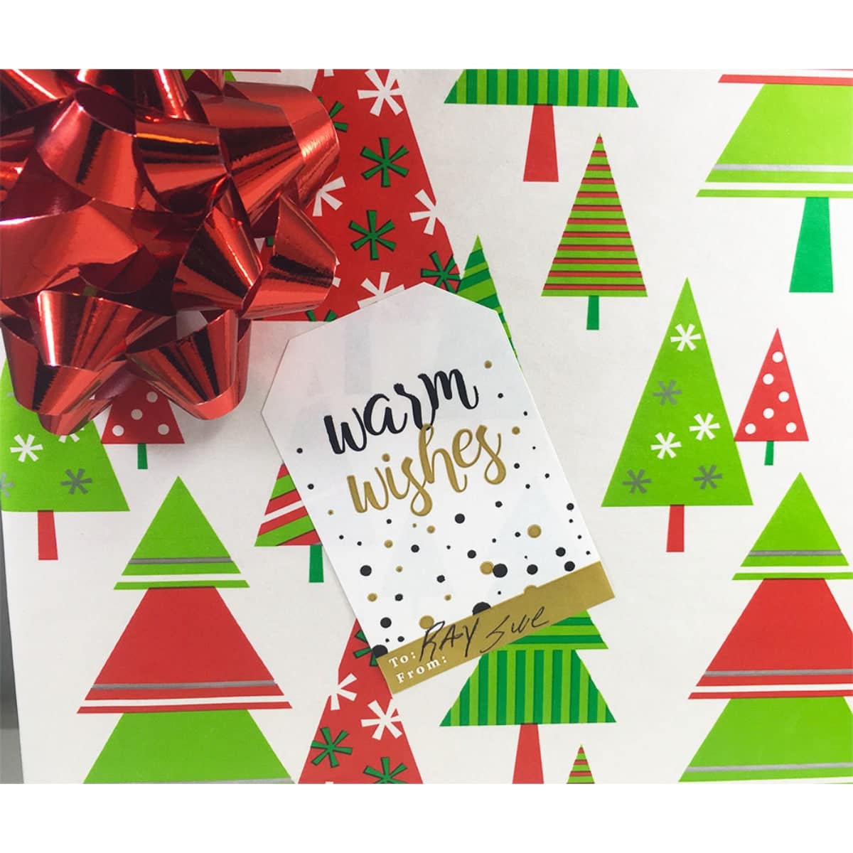 Holly Jolly Warm Wishes Gold and White Holiday Gift Tags QTY 100