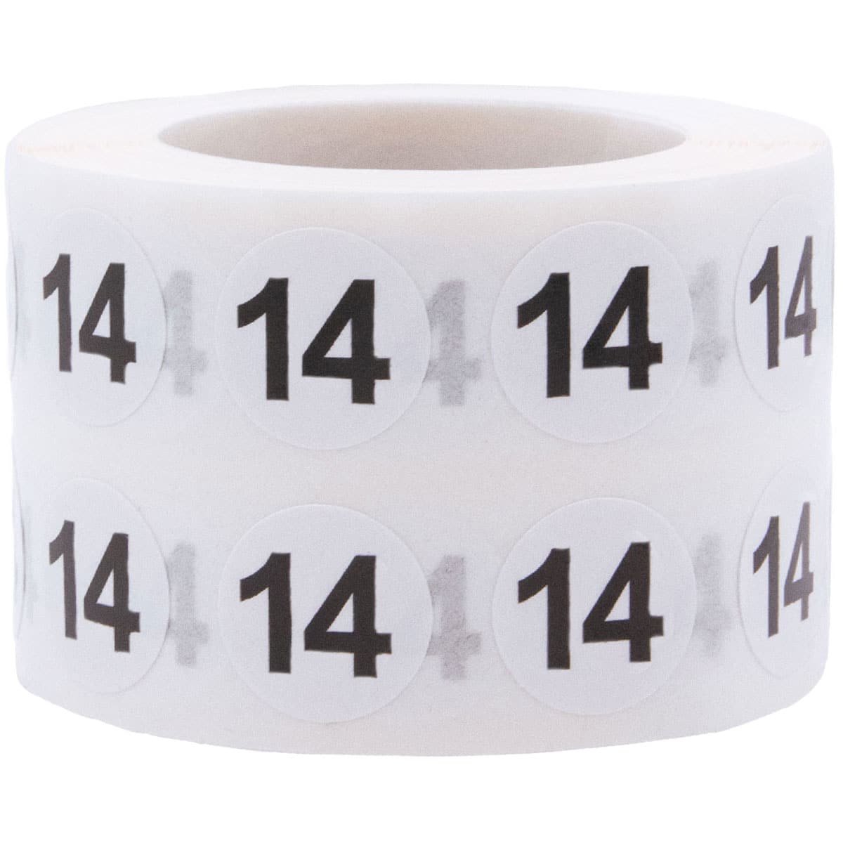 Small Number 14 Stickers 1/2" Round QTY 1,000 Small Number 14 Stickers 1/2" Round QTY 1,000