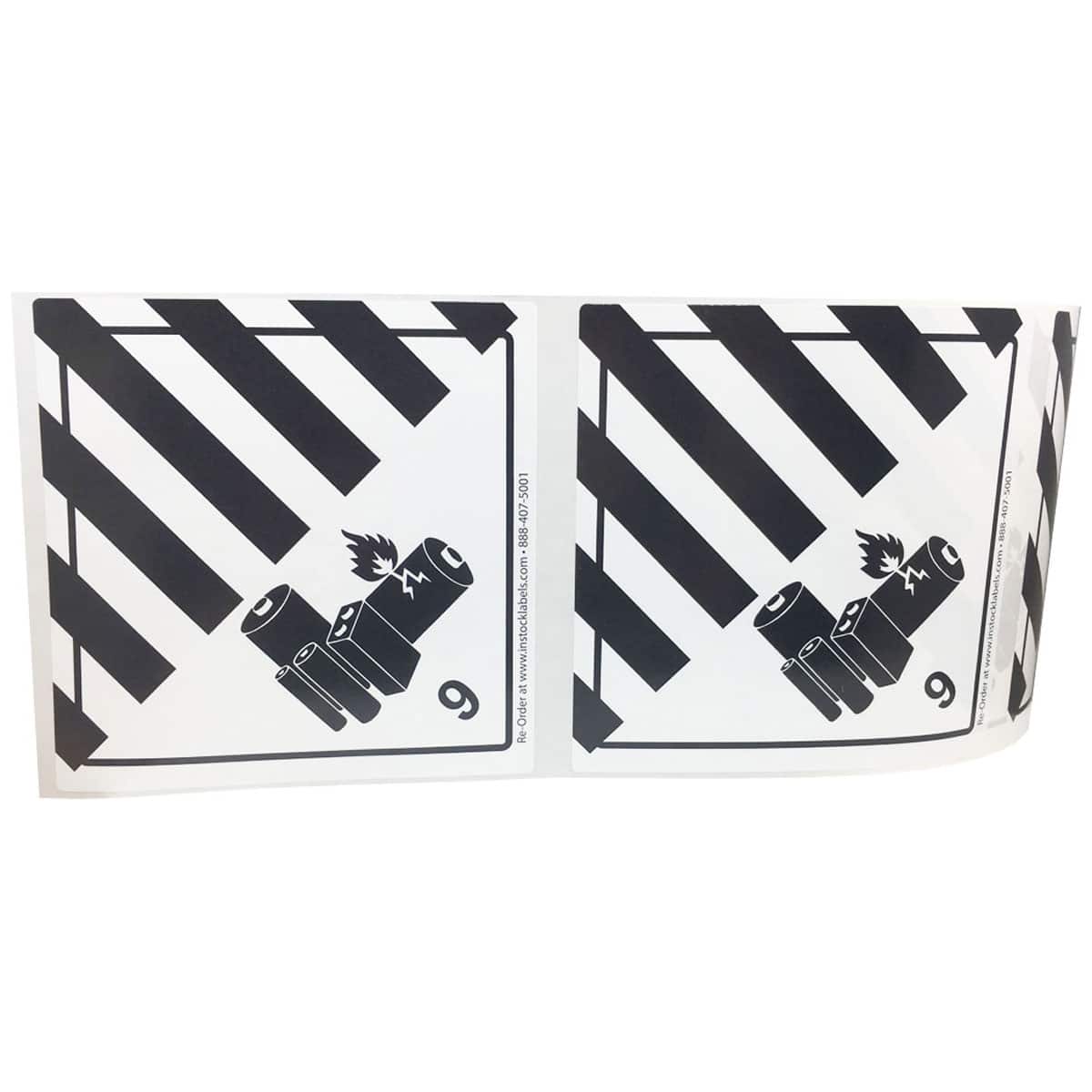 DOT Lithium Battery Hazard Class 9 Labels QTY 500 DOT Lithium Battery Hazard Class 9 Labels QTY 500