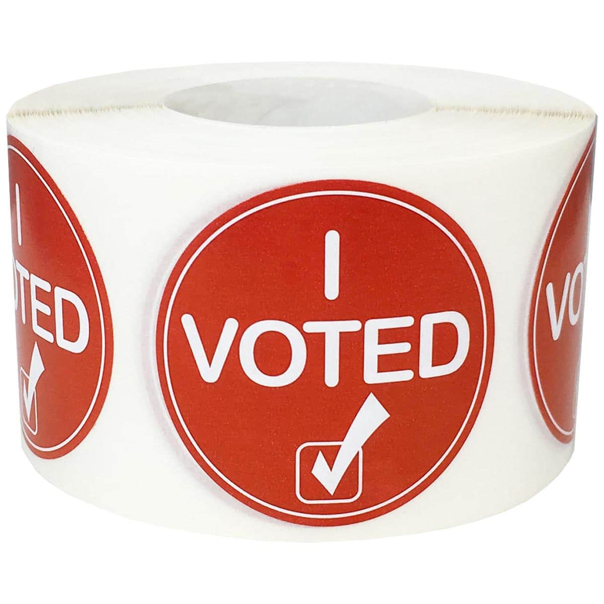 I Voted Stickers Maroon Color 1.5" QTY 500