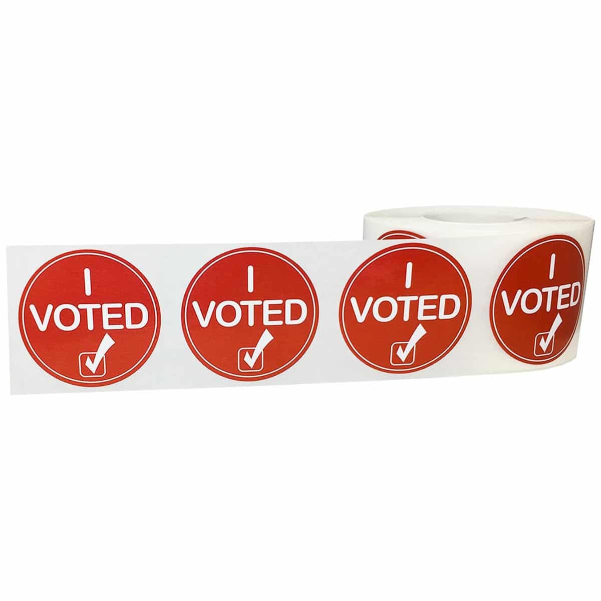 I Voted Stickers Maroon Color 1.5" QTY 500
