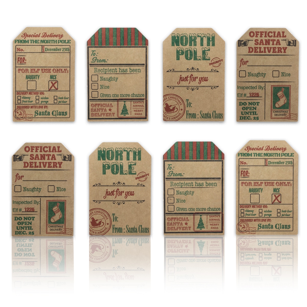 Kraft Vintage Christmas Gift Tags QTY 100