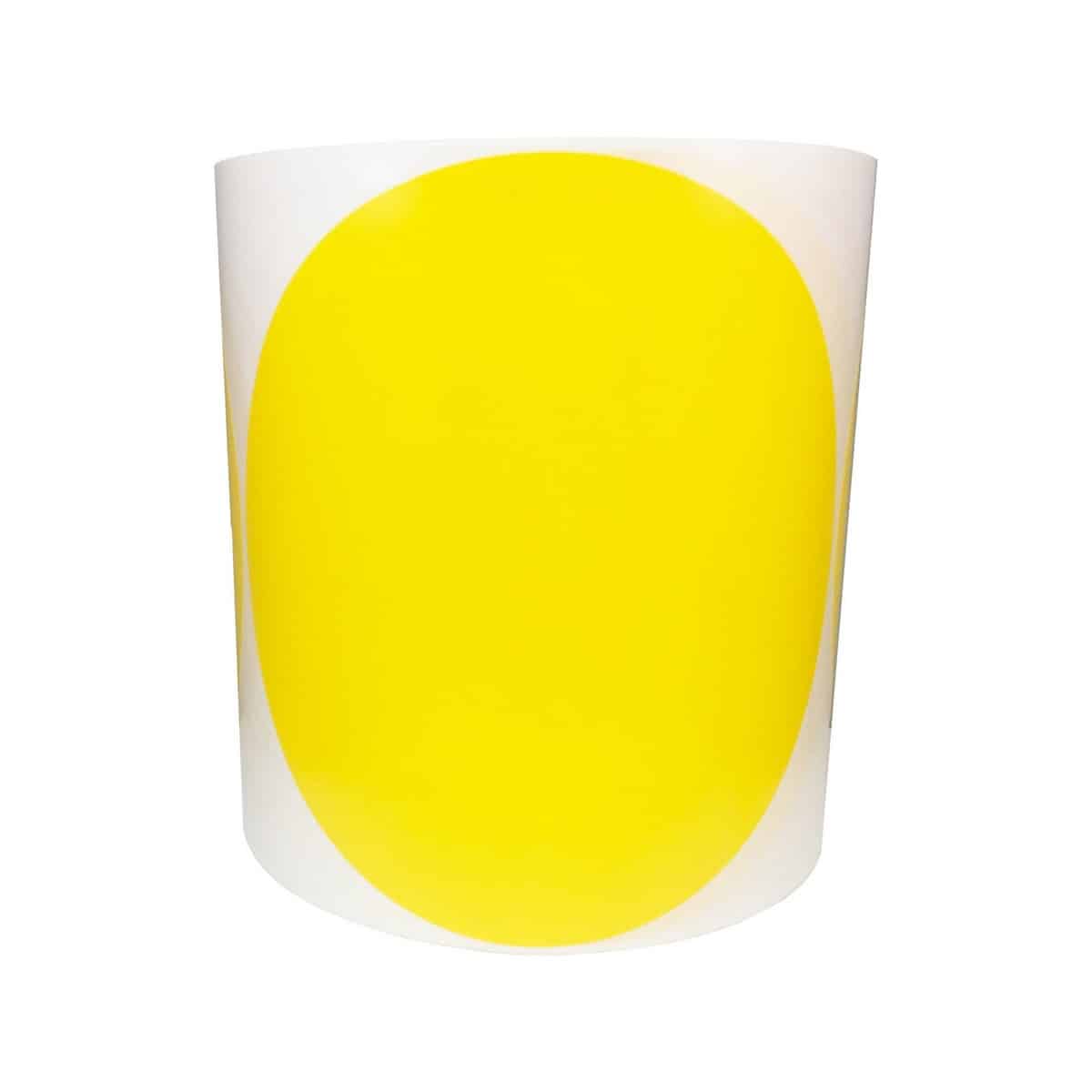 Yellow Stickers Extra Large 6" Round QTY 500 Yellow Stickers Extra Large 6" Round QTY 500