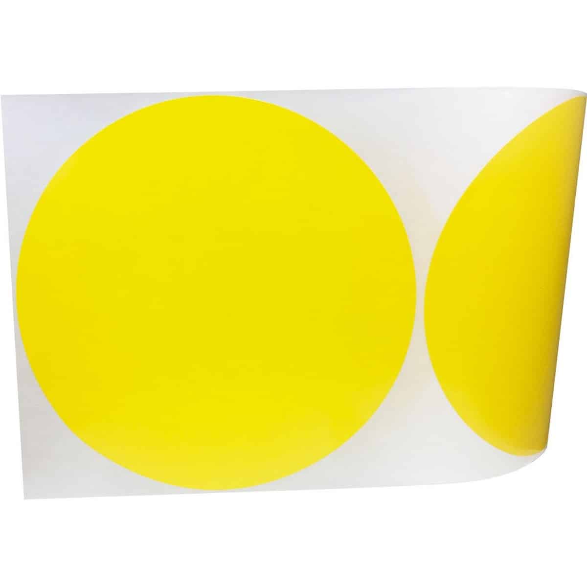Yellow Stickers Extra Large 6" Round QTY 500 Yellow Stickers Extra Large 6" Round QTY 500