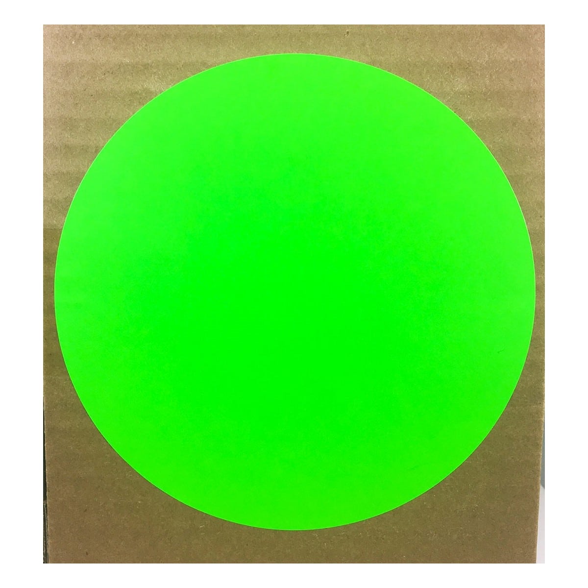 Fluorescent Green Stickers Extra Large 6" Round QTY 500