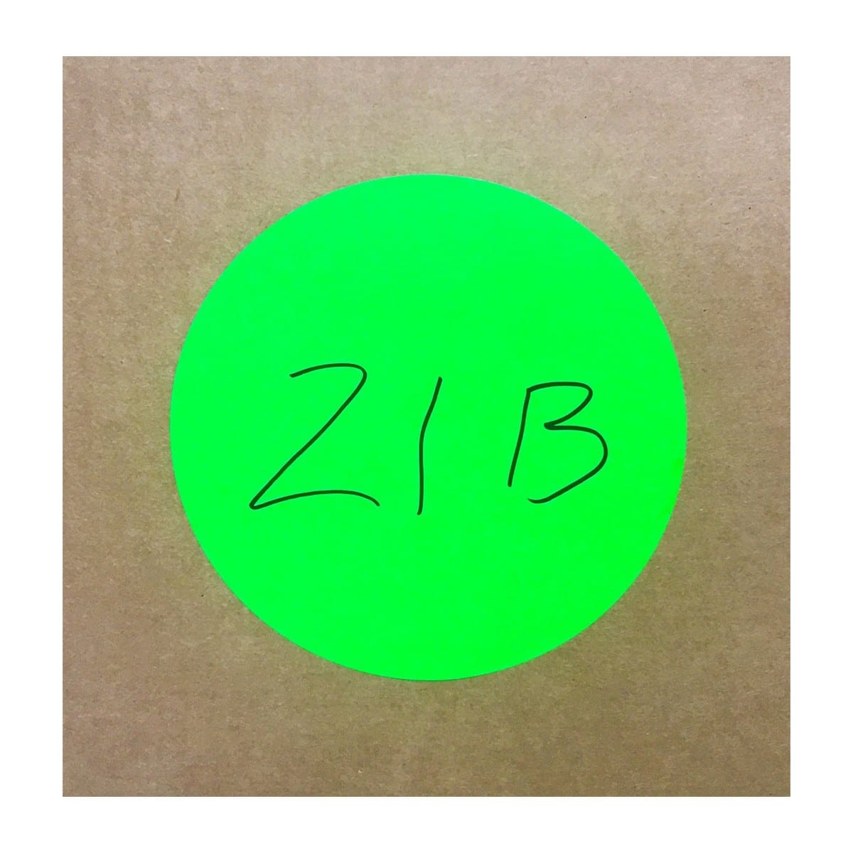 Fluorescent Green Stickers Extra Large 6" Round QTY 500