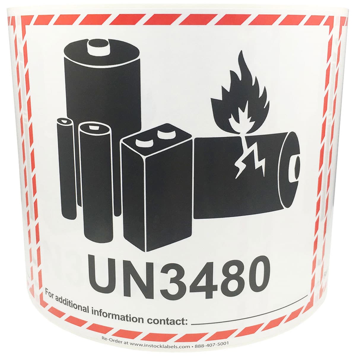 Lithium Ion Battery UN3480 D.O.T. Labels QTY 500 Lithium Ion Battery UN3480 D.O.T. Labels QTY 500