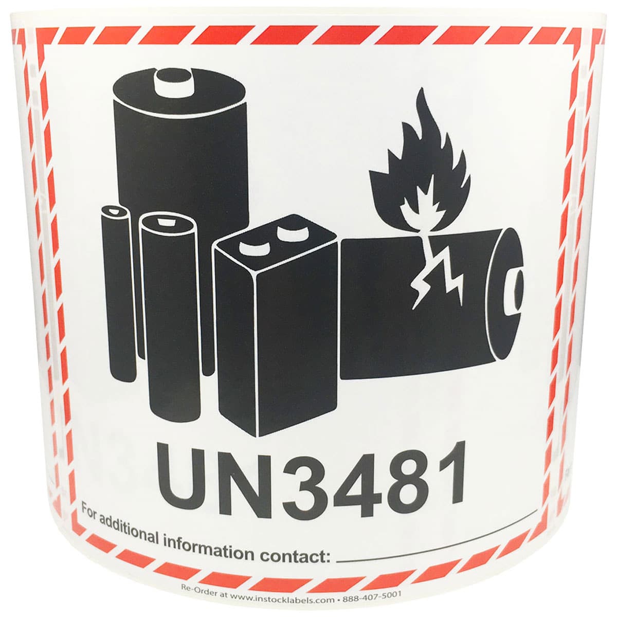 Lithium Ion Battery UN3481 D.O.T. Labels QTY 500 Lithium Ion Battery UN3481 D.O.T. Labels QTY 500