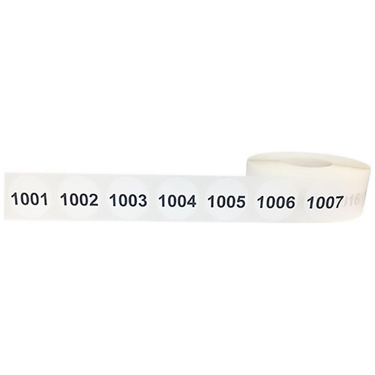 Consecutive Number Stickers 1,001 - 2,000 | 1" Round QTY 500