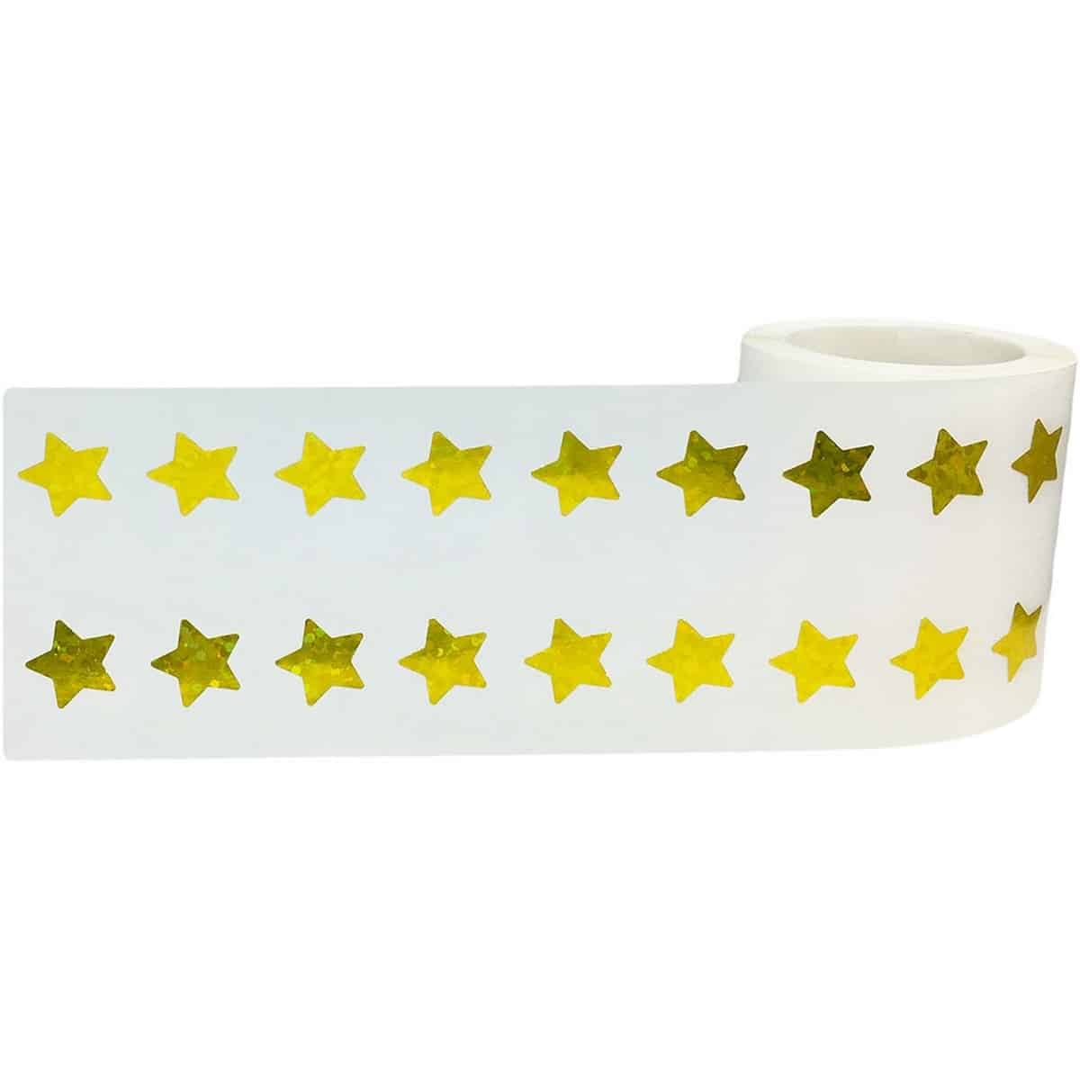 Small Gold Sparkle Star Stickers 1/2" Inch Small Gold Sparkle Star Stickers 1/2" Inch