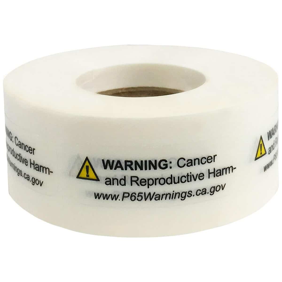 Ultra Clear California Prop 65 Cancer and Reproductive Harm Warning Labels QTY 500 Ultra Clear California Prop 65 Cancer and Reproductive Harm Warning Labels QTY 500