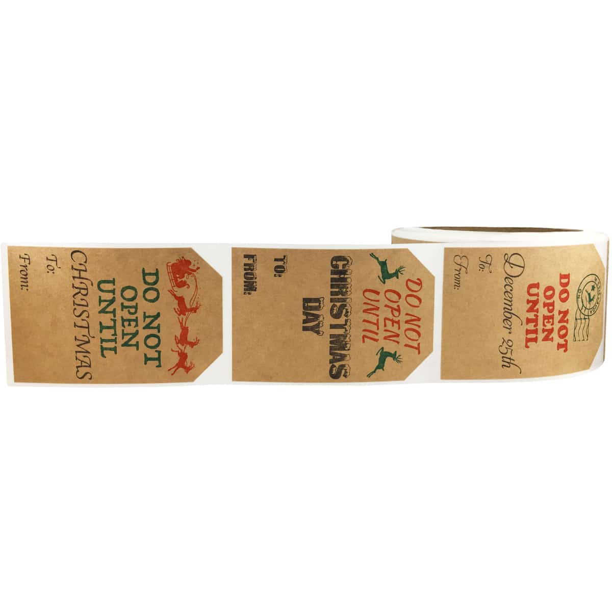 Fun Santa Gift Tags for Christmas Adhesive Kraft Gift Tags QTY 25 Fun Santa Gift Tags for Christmas Adhesive Kraft Gift Tags QTY 25