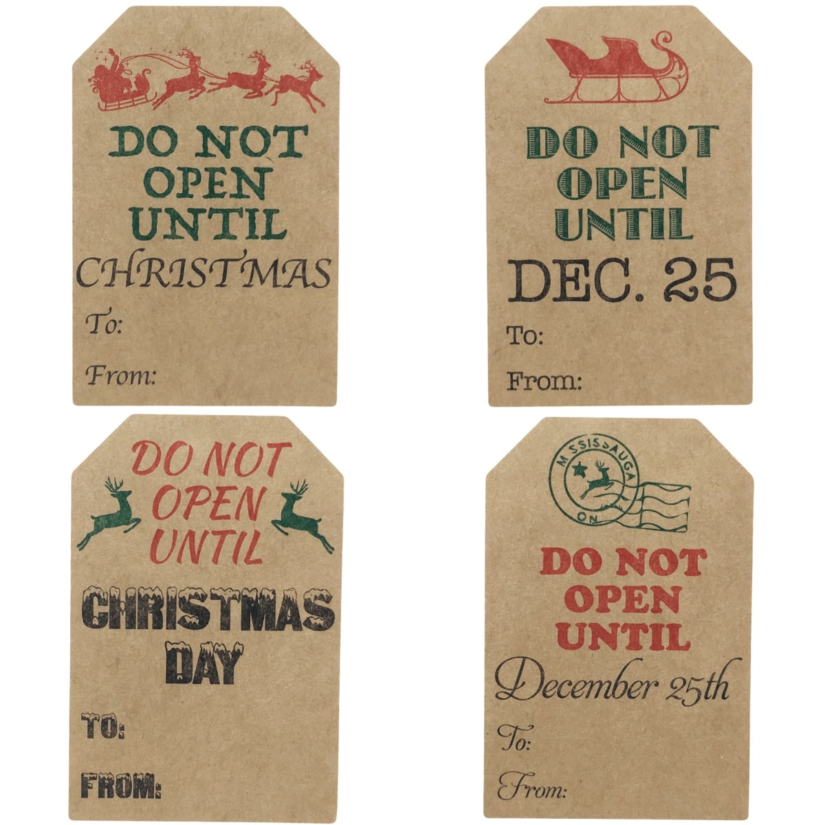 Kraft Decor Vintage Christmas Gift Tags QTY 100 Kraft Decor Vintage Christmas Gift Tags QTY 100