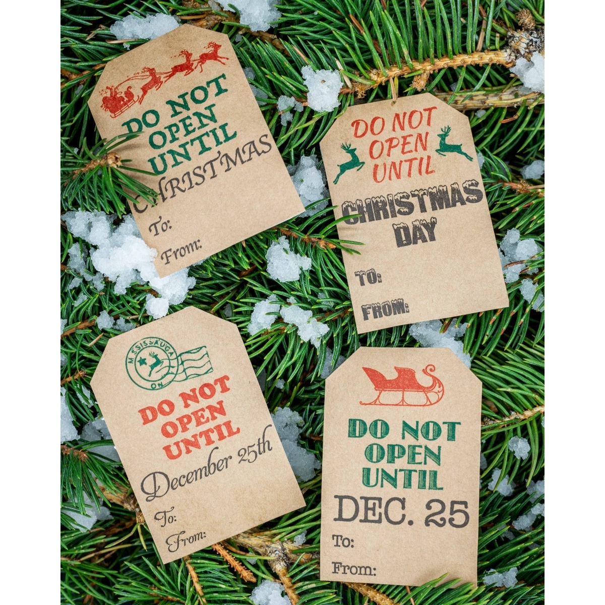 Kraft Decor Vintage Christmas Gift Tags QTY 100 Kraft Decor Vintage Christmas Gift Tags QTY 100