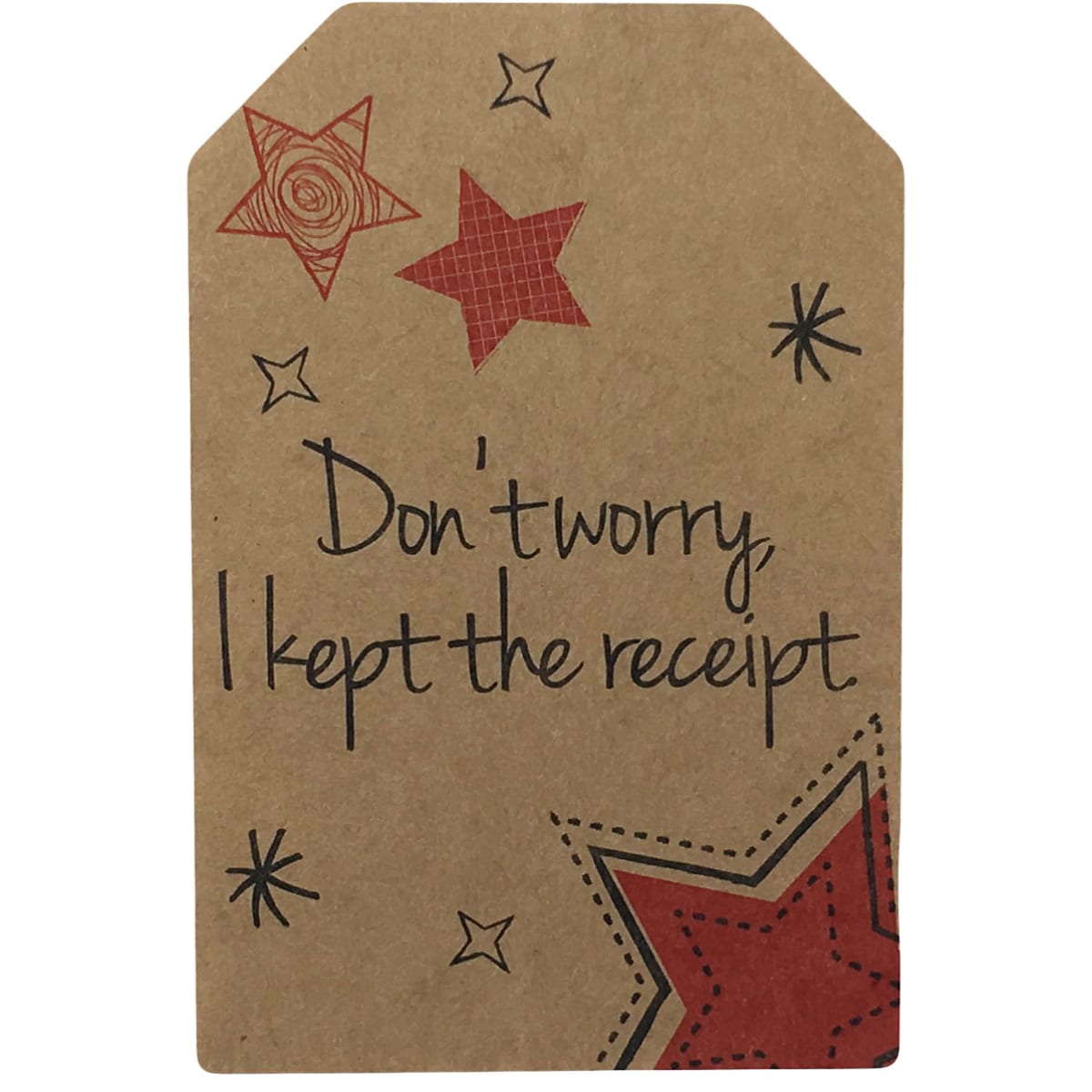 Funny Christmas Gift Tags on Kraft QTY 100 Funny Christmas Gift Tags on Kraft QTY 100