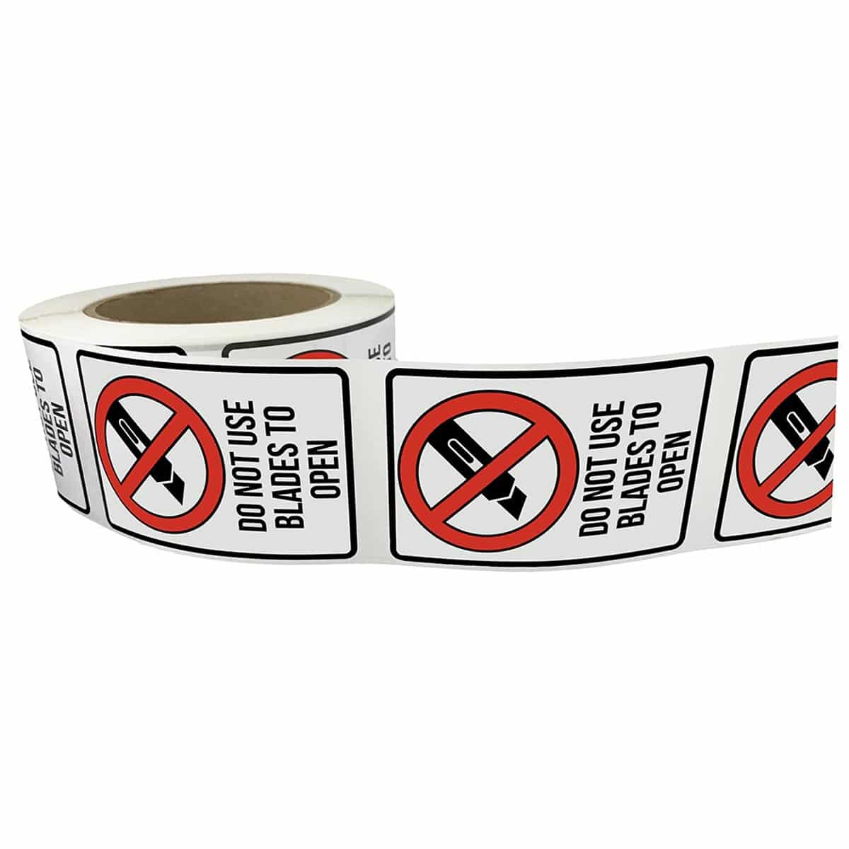 Do Not Use Blades To Open Warning Labels QTY 500