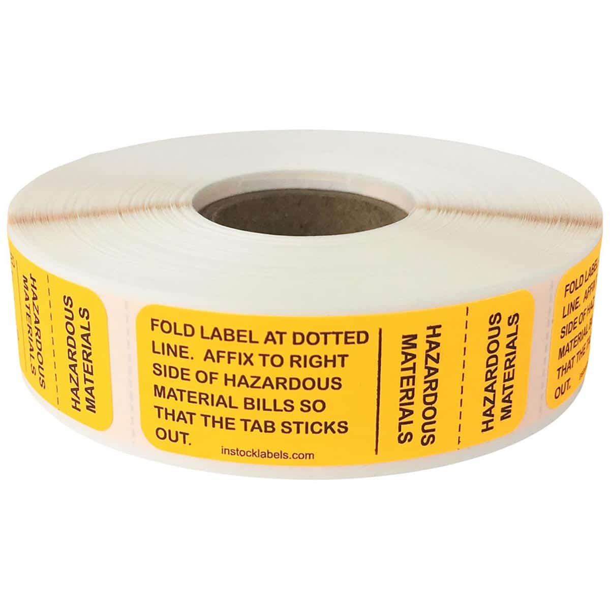 Hazardous Materials Dotted Line Tab Stickers QTY 500