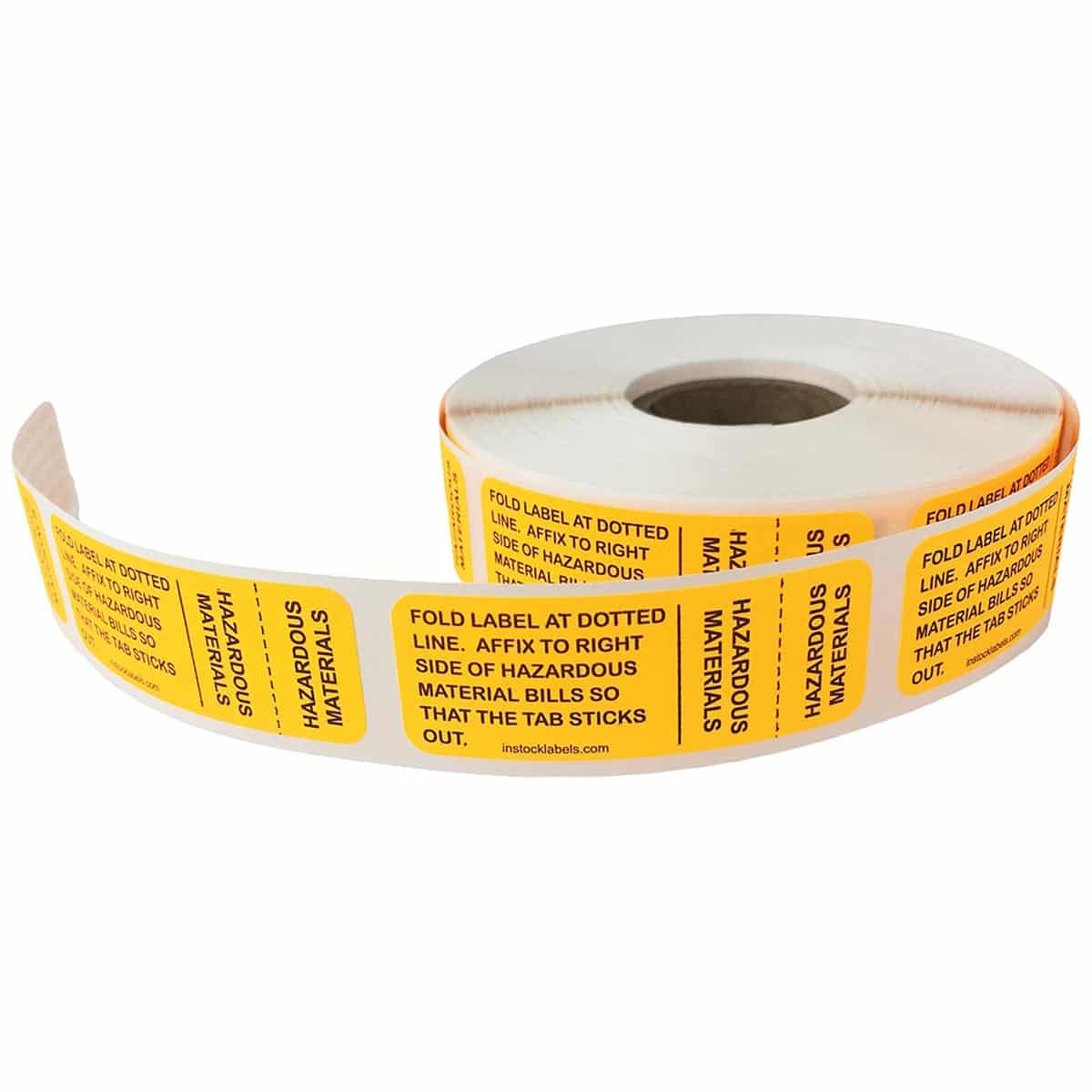 Hazardous Materials Dotted Line Tab Stickers QTY 500