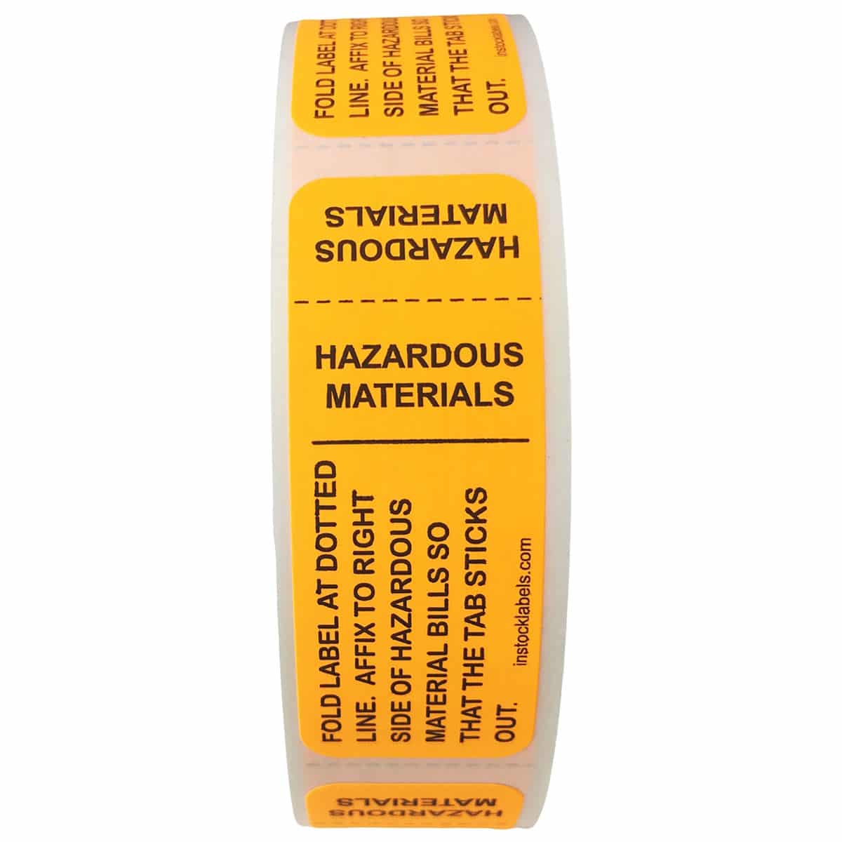 Hazardous Materials Dotted Line Tab Stickers QTY 500