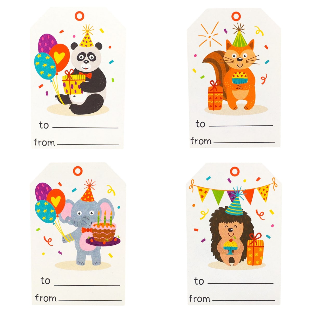 Lil' Animal Happy Birthday Gift Tags QTY 50