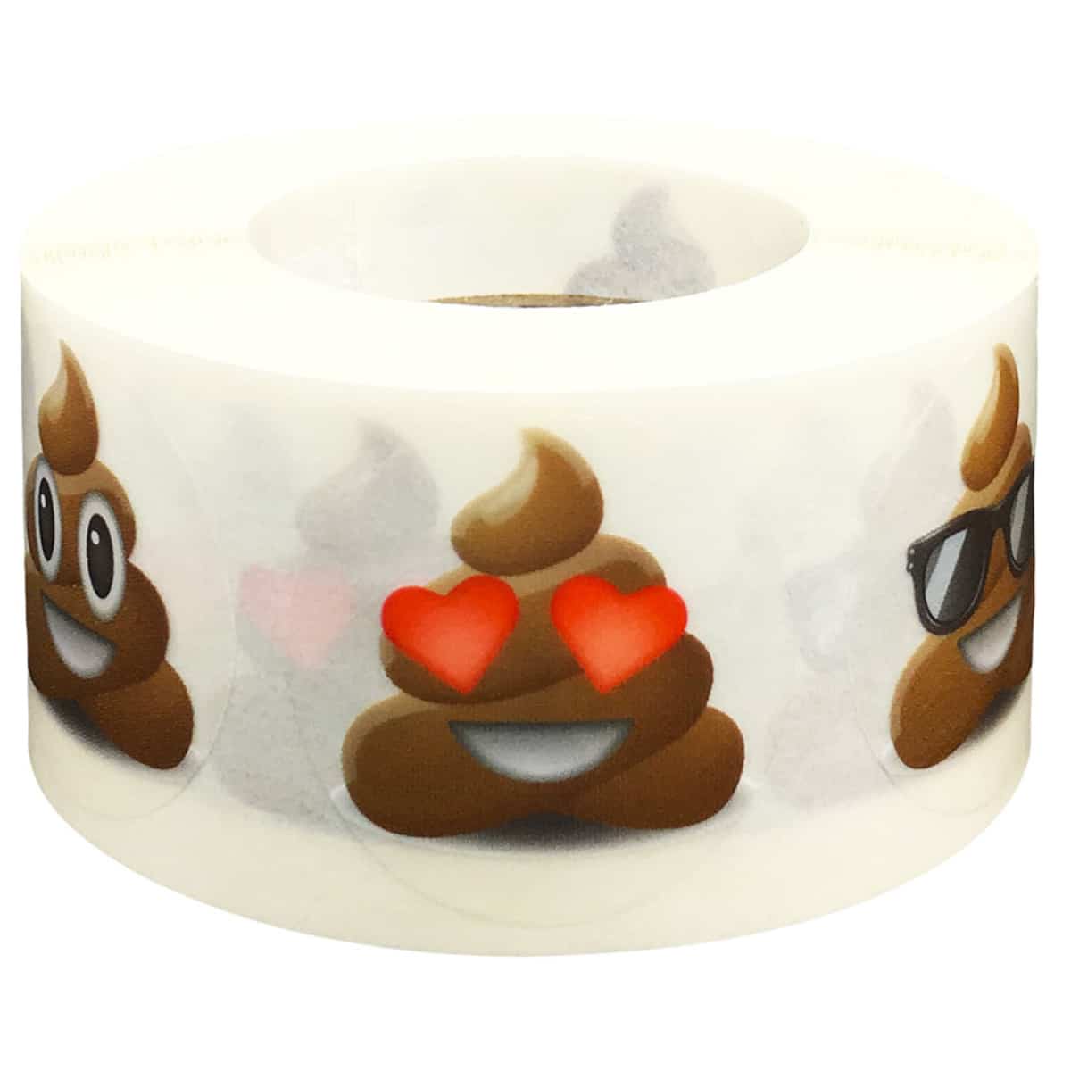 Poo Emoji Stickers - Clear Labels QTY 500 Poo Emoji Stickers - Clear Labels QTY 500