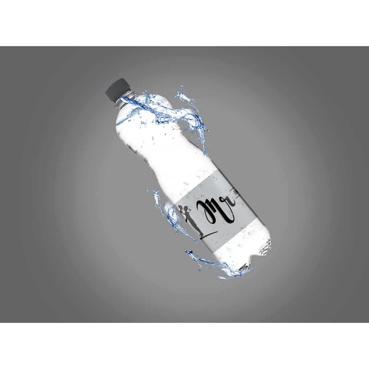 Mr. and Mrs. Silhouette Water Bottle Labels - Holiday QTY 50