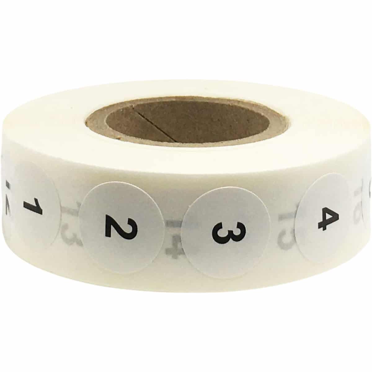 Consecutive Number Stickers 1 - 50 Small 1/2" inch Round QTY 1,000 Consecutive Number Stickers 1 - 50 Small 1/2" inch Round QTY 1,000