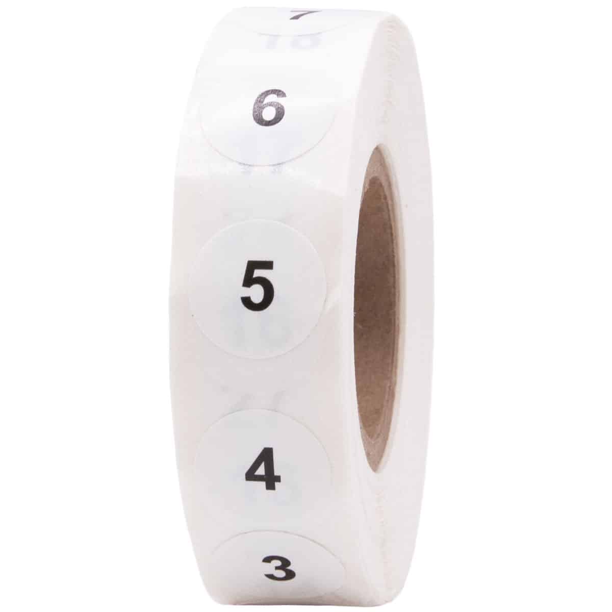 Consecutive Number Stickers 1 - 100 | Small 1/2" inch Round QTY 1,000 Consecutive Number Stickers 1 - 100 | Small 1/2" inch Round QTY 1,000