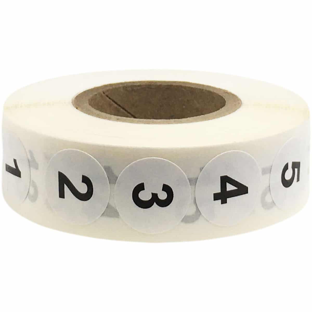 Consecutive Number Stickers 1 - 100 | Small 1/2" inch Round QTY 1,000 Consecutive Number Stickers 1 - 100 | Small 1/2" inch Round QTY 1,000