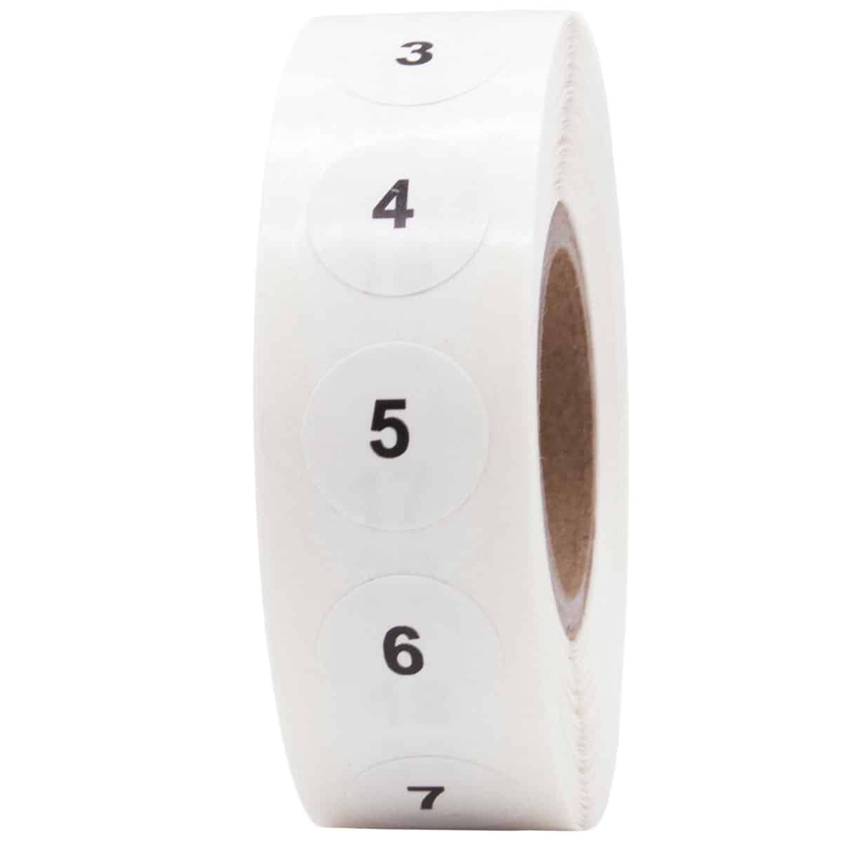 Consecutive Number Stickers 1 - 1000 Small 1/2" inch Round QTY 1,000 Consecutive Number Stickers 1 - 1000 Small 1/2" inch Round QTY 1,000