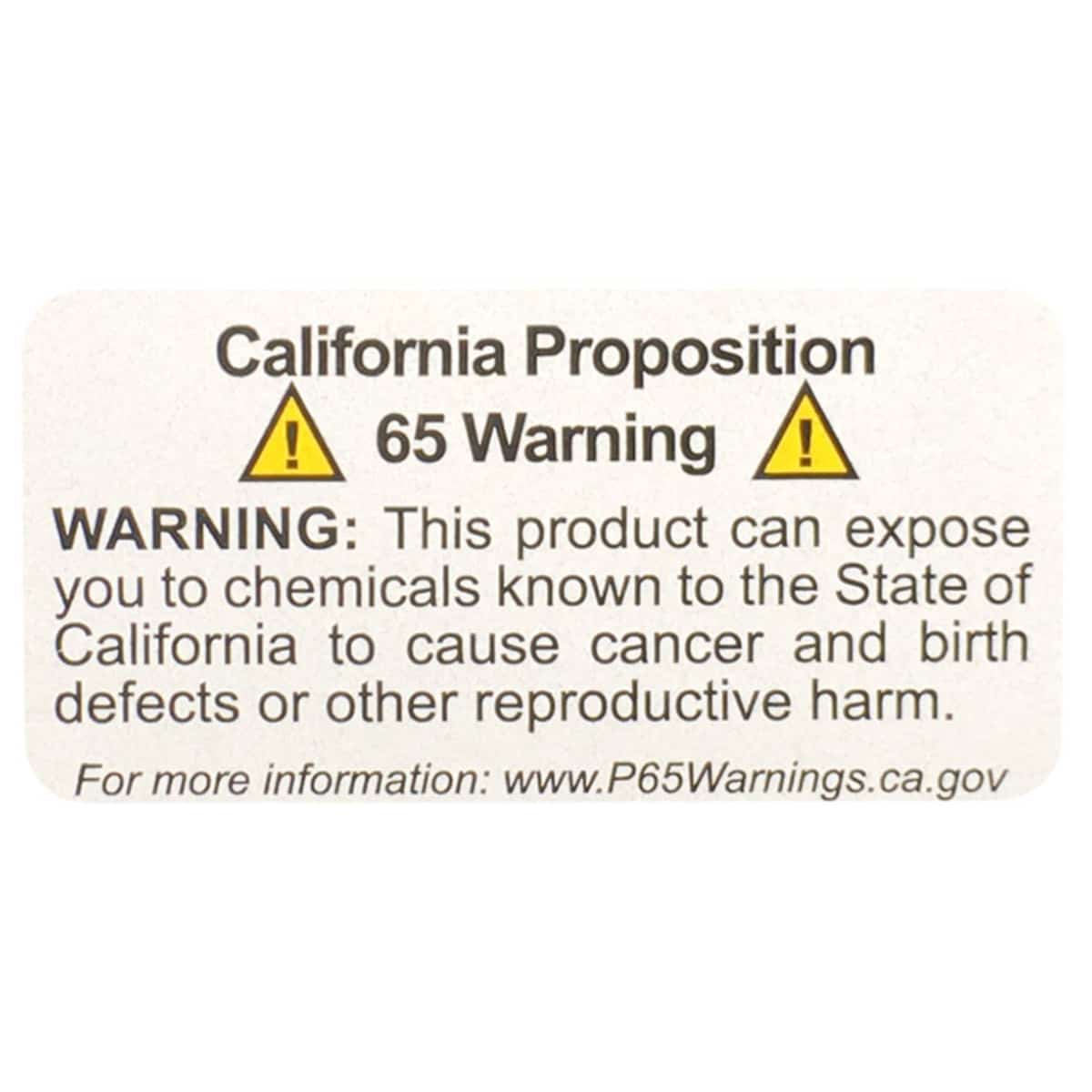 Standard California Prop 65 Labels QTY 5,000 Standard California Prop 65 Labels QTY 5,000