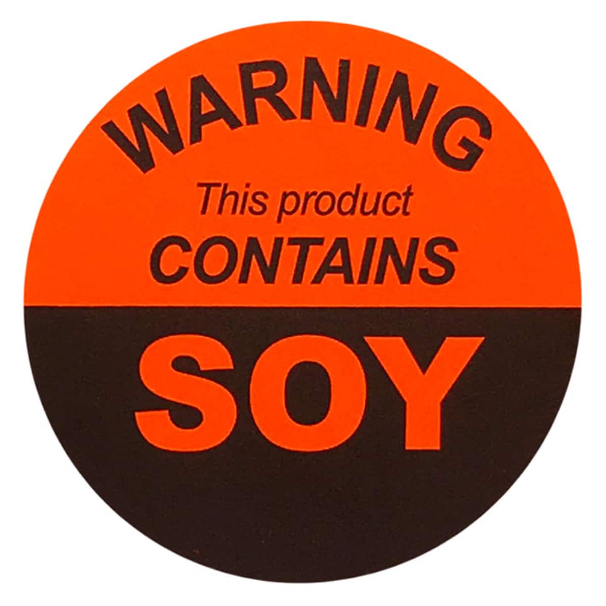 This Product Contains Soy Allergy Warning Labels QTY 500 This Product Contains Soy Allergy Warning Labels QTY 500