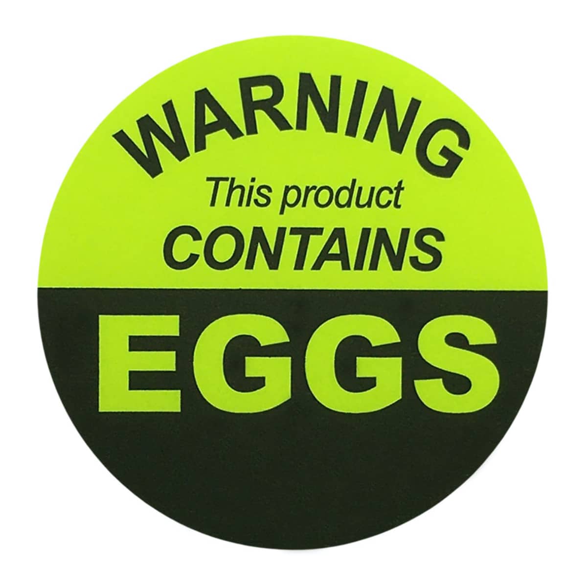 This Product Contains Eggs Allergy Warning Labels QTY 500