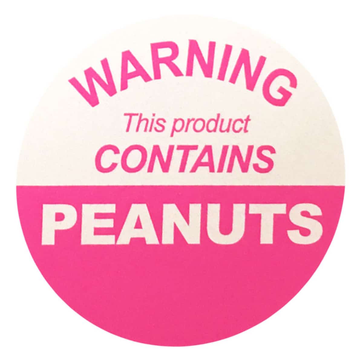This Product Contains Peanuts Allergy Warning Labels QTY 500 This Product Contains Peanuts Allergy Warning Labels QTY 500
