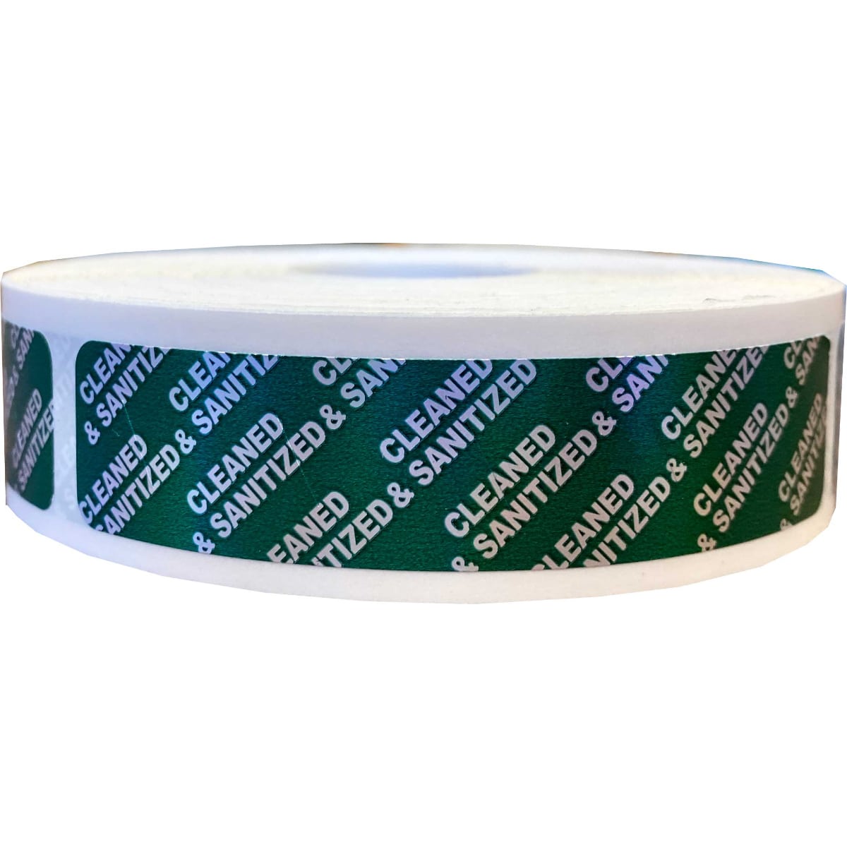 Cleaned And Sanitized Green Metallic Plastic Tamper Labels | 0.75" X 3.5" QTY 500 Cleaned And Sanitized Green Metallic Plastic Tamper Labels | 0.75" X 3.5" QTY 500