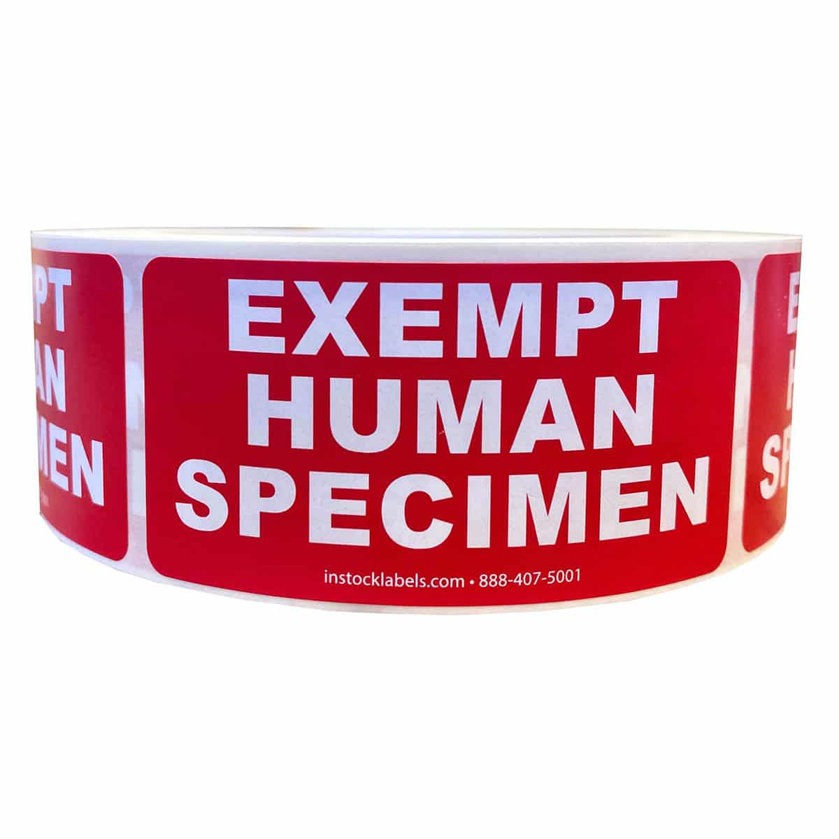 Exempt Human Specimen Warning Labels 1.5" x 3" QTY 500 Exempt Human Specimen Warning Labels 1.5" x 3" QTY 500